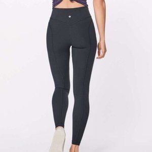 *Rare Lululemon Pushing Limits 7/8 Tight Nulu 25" Melanite Leggings - 6
